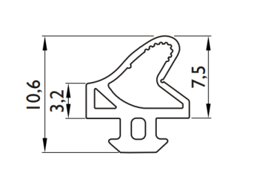Falzdichtung - 8 mm bis 10,76 mm